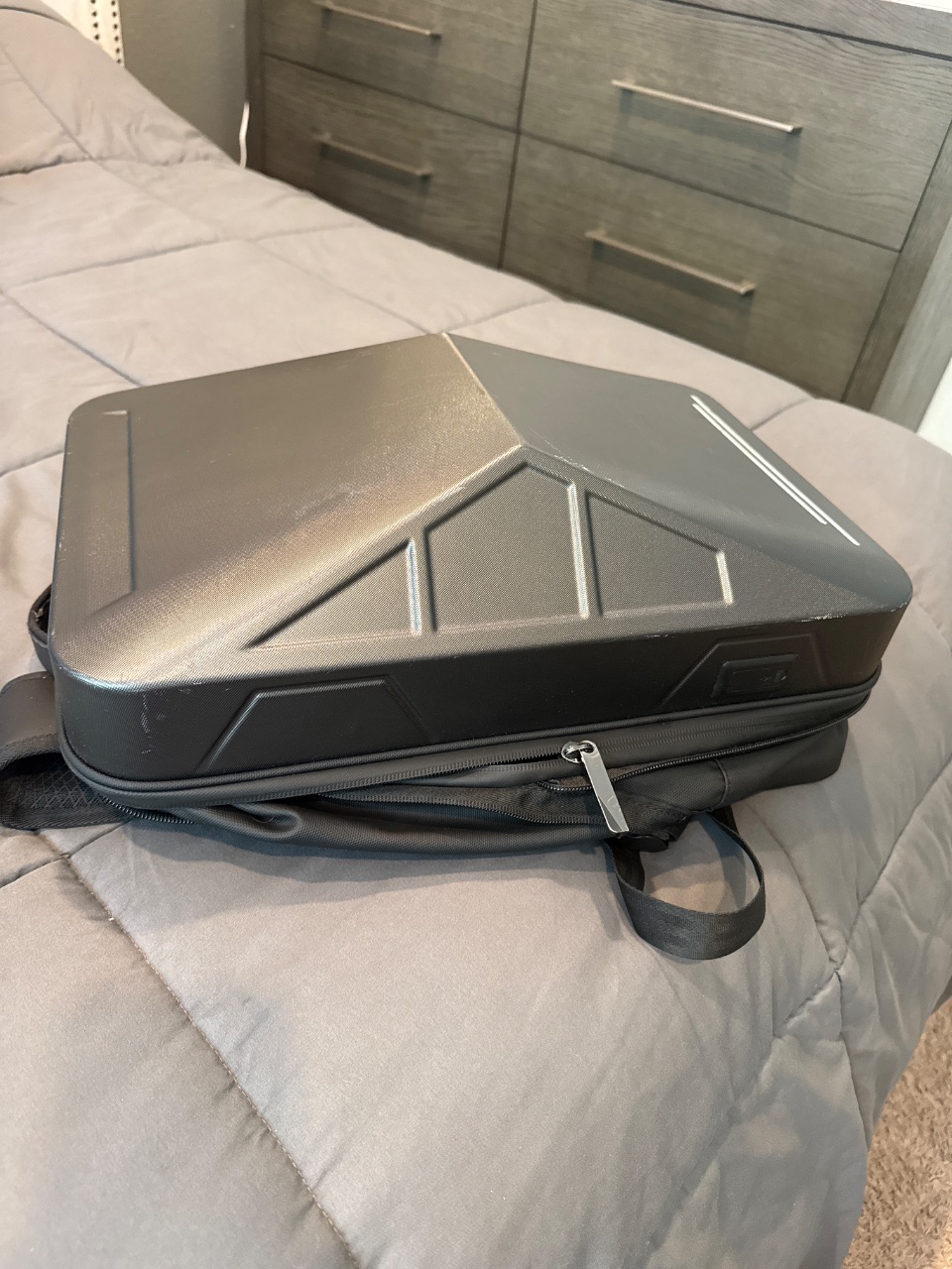Black Hard-Shell Travel Backpack